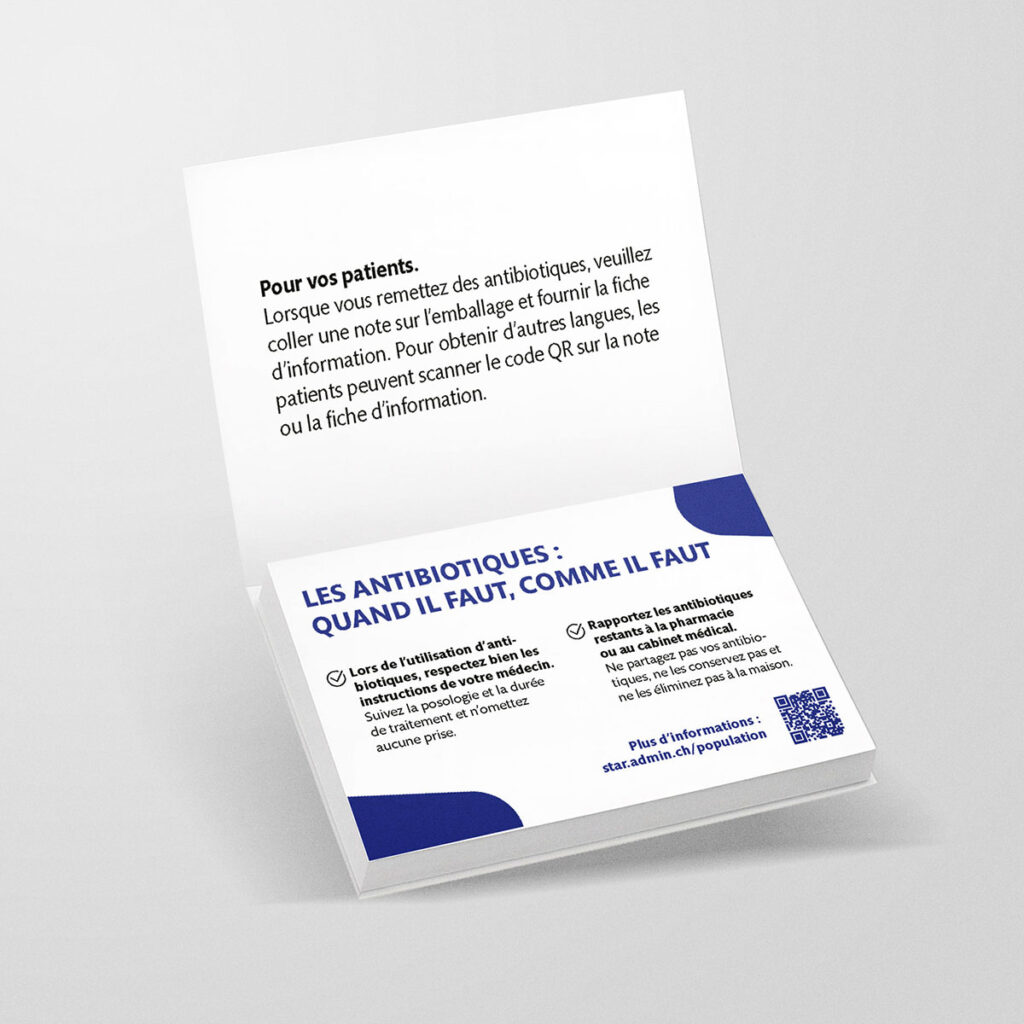 Antibiotiques note adhésive patients