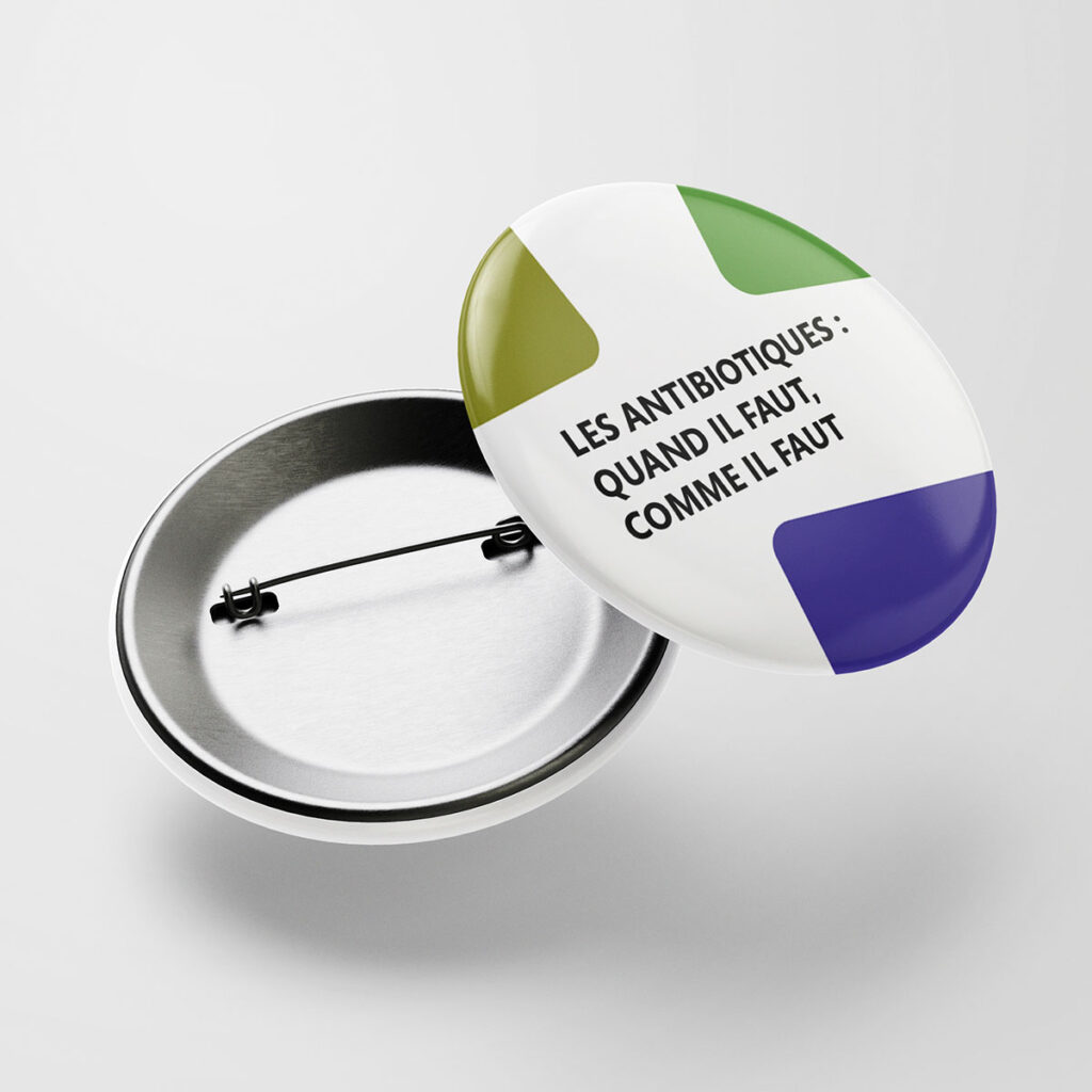 Antibiotiques badges publicitaires