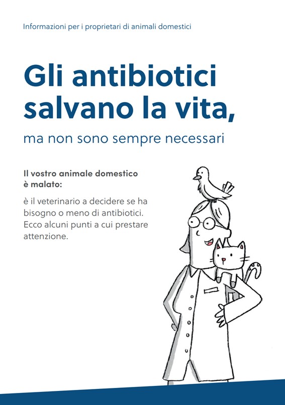 Mockup_Infoblatt Tier_i_main Foglio informativo sull’uso degli antibiotici nell’animale (A5)